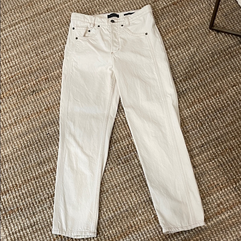 Banana Republic Women's Cream Straight Leg Jeans